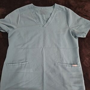 Women’s FIGS Casma Three-Pocket Scrub Top Hydrogreen Size LARGE